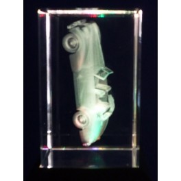 3D Kristall Motiv klassischer Rennwagen